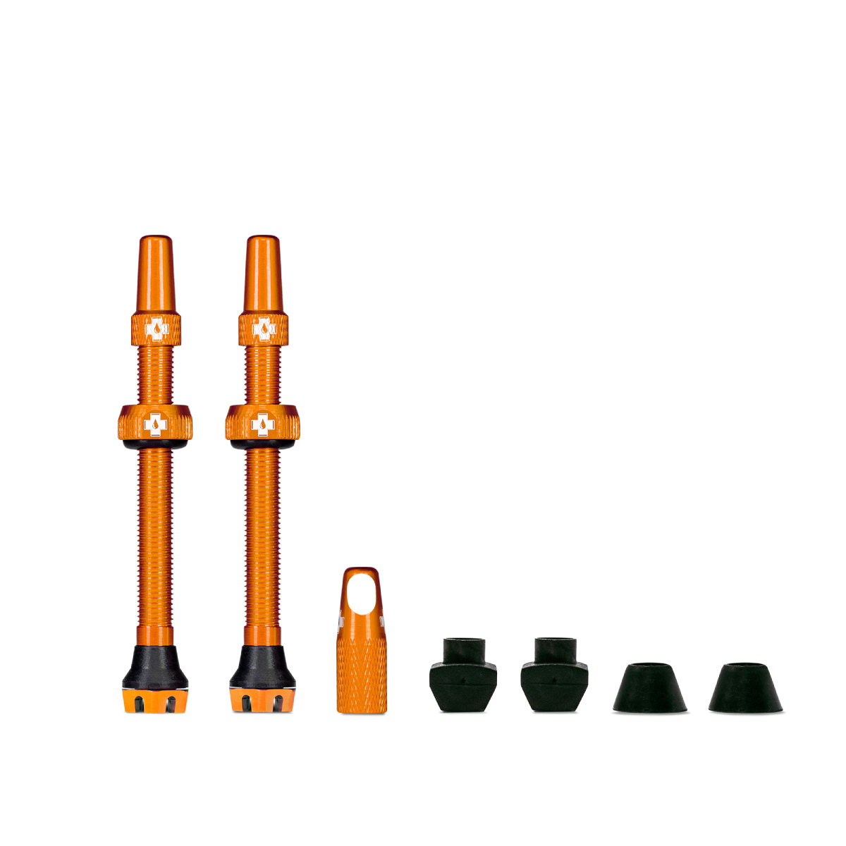 Muc-Off V2 Presta 60mm Tubeless Valves - Orange - Pair
