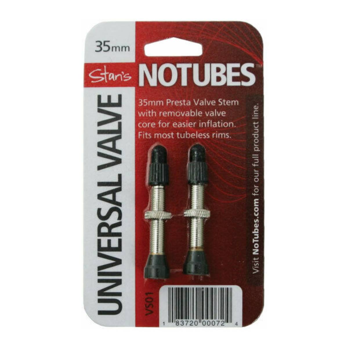 VALVES  TUBELESS STANS NO TUBES 35MM PAIRE
