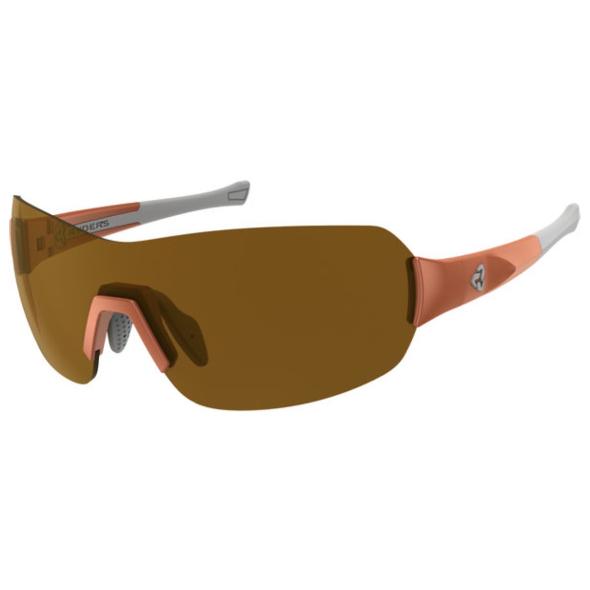 Ryders Pace Orange/White Sunglasses - Brown Lens