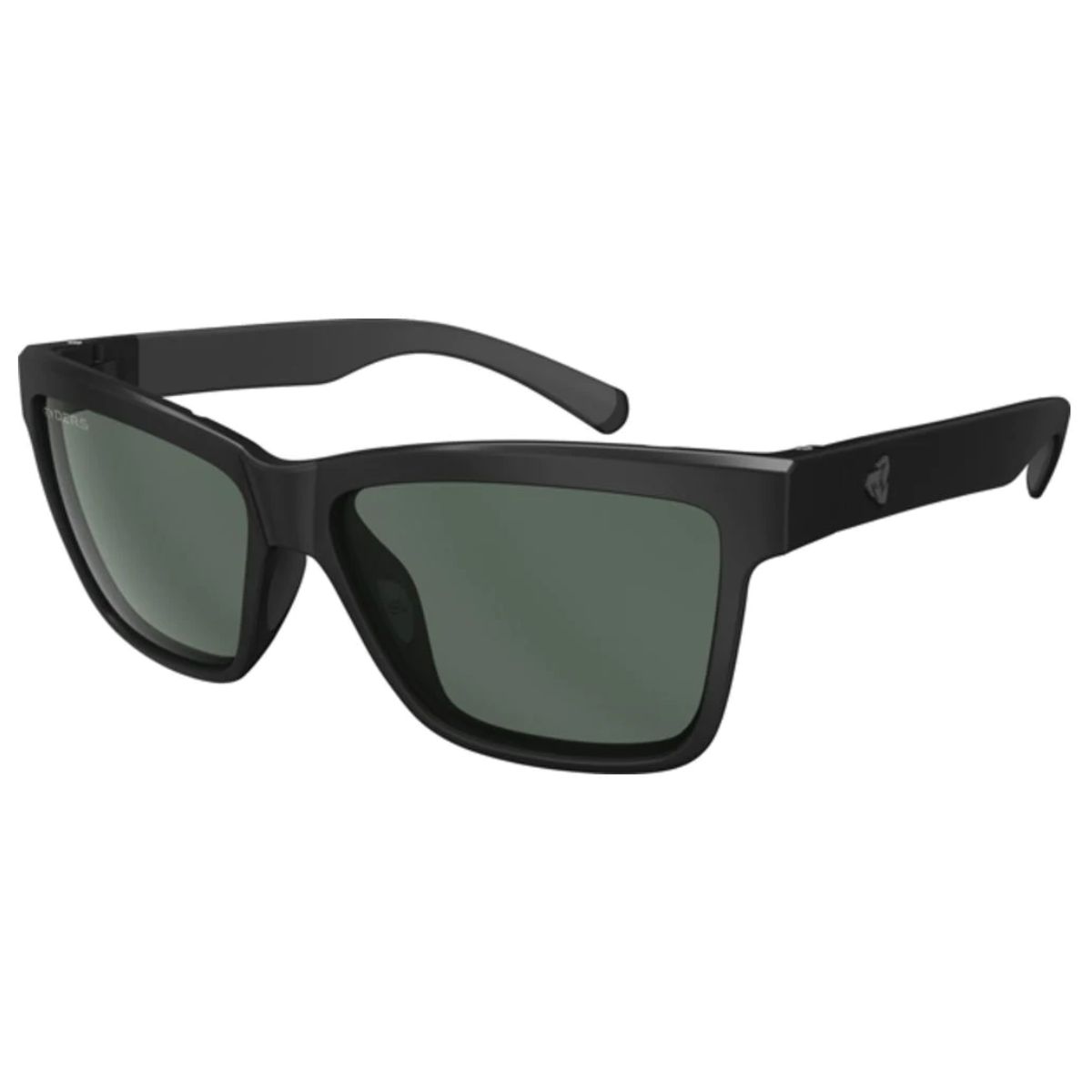 Ryders Norvan Sunglasses Matte Black - Green Lenses 